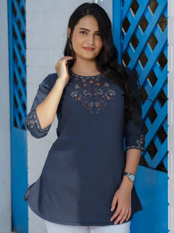 Classy In-Vogue Round Neck Top - Etiquette Apparel 