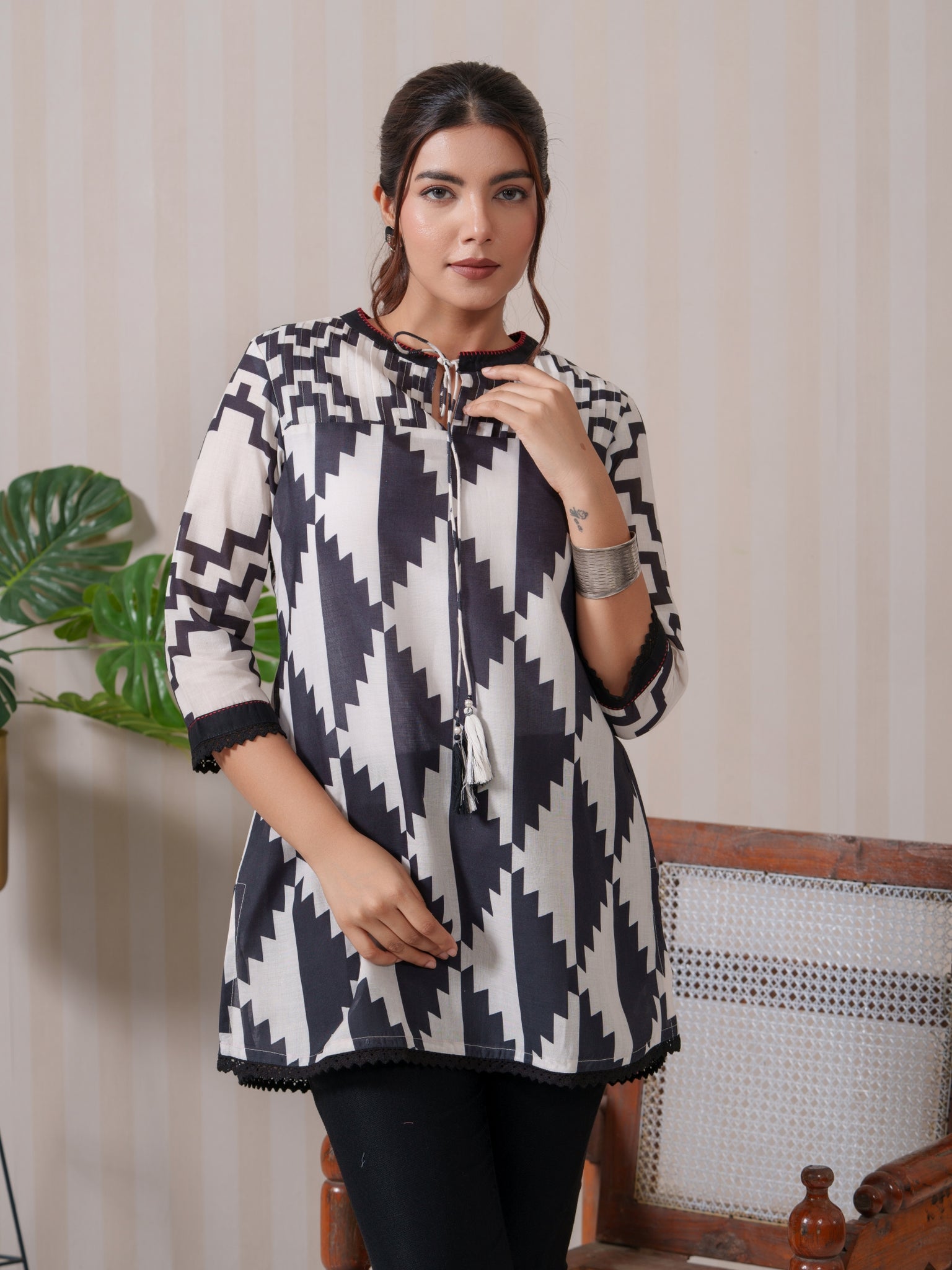 Mix Match Quirky Print Top - Etiquette Apparel 