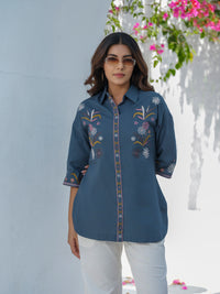 Anti-Fit Sleeve Afro-Embroidered Top - Etiquette Apparel
