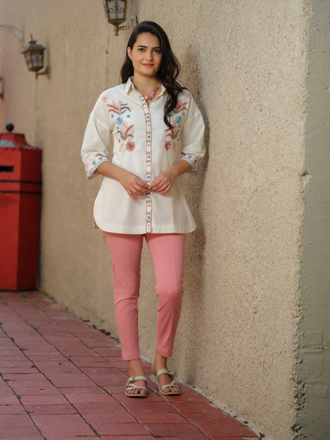 Anti-Fit Sleeve Afro-Embroidered Top - Etiquette Apparel 