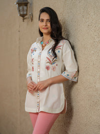Anti-Fit Sleeve Afro-Embroidered Top - Etiquette Apparel
