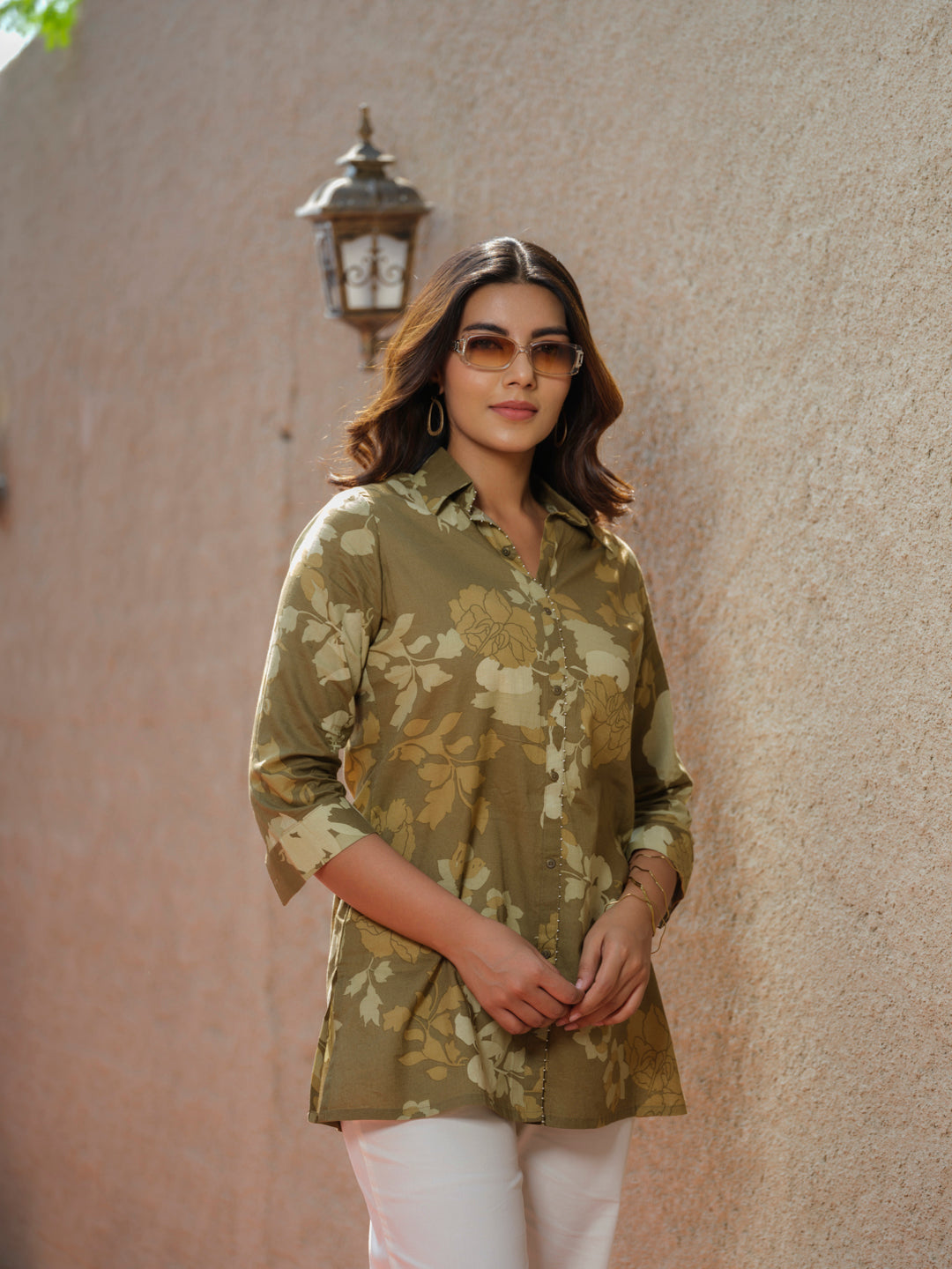 Floral Camo Print Shirt Top - Etiquette Apparel 