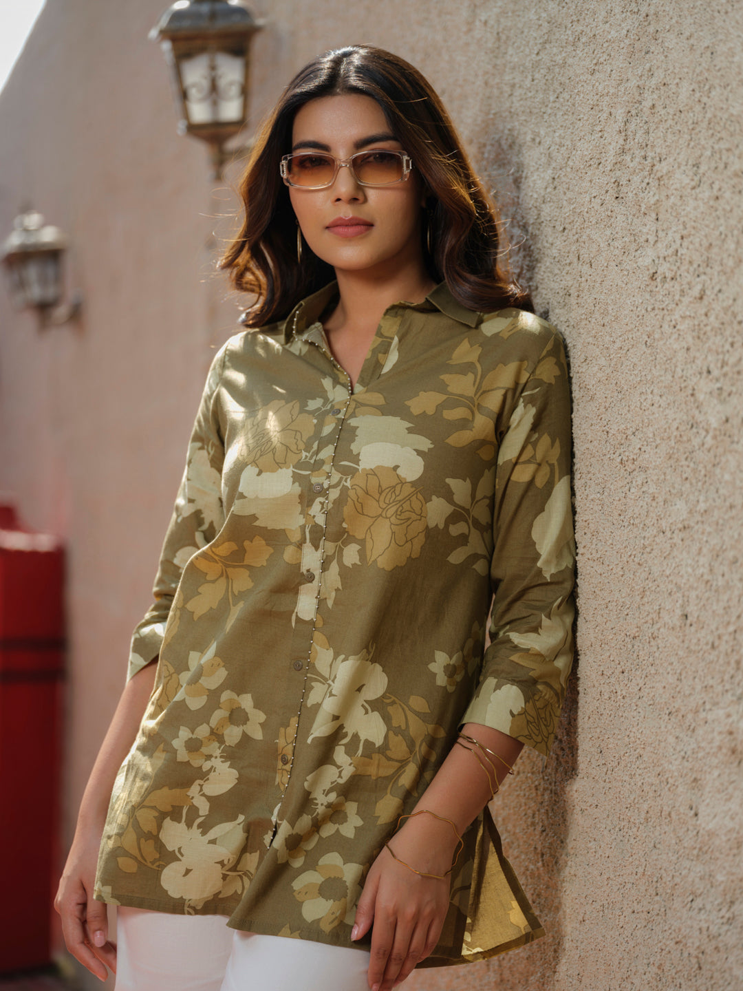 Product Carousel Image 9: Floral Camo Print Shirt Top