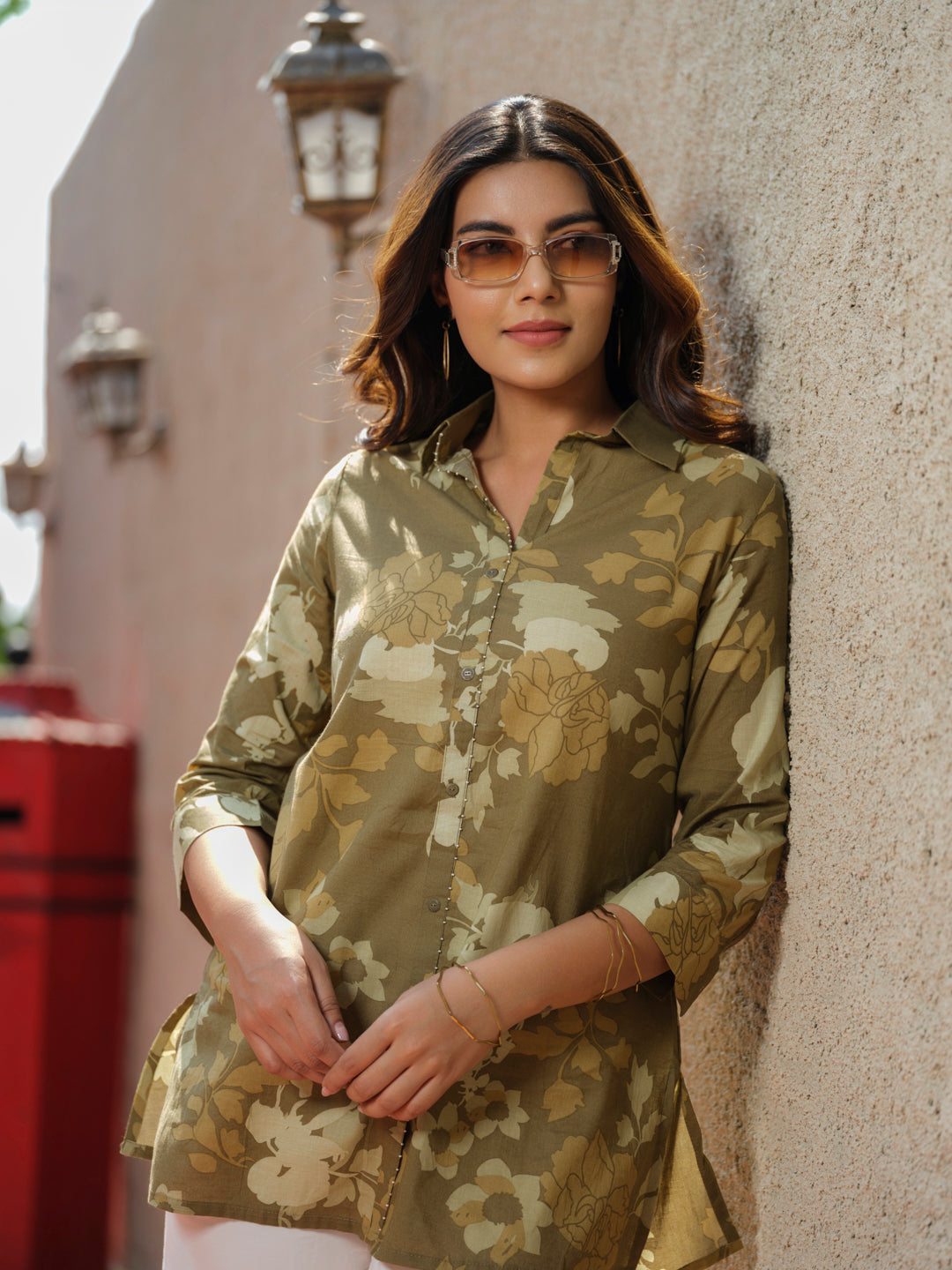 Floral Camo Print Shirt Top - Etiquette Apparel 