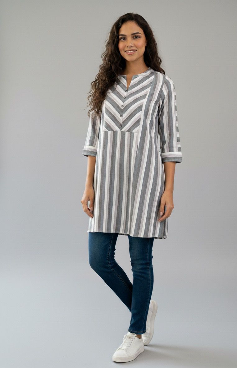 Multi Scale Stripe Top