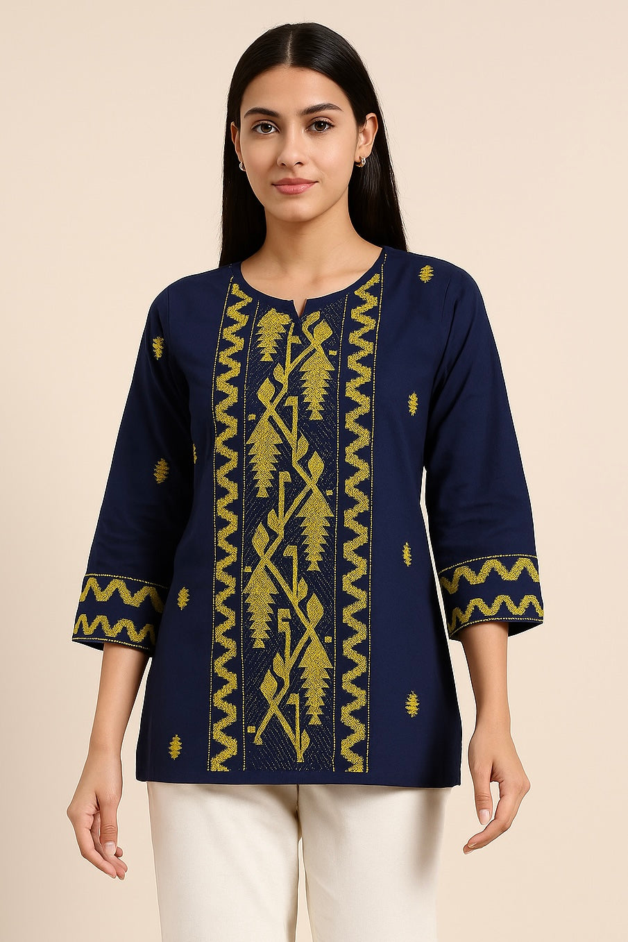 Product Carousel Image 2: Color Play Jamdani Top