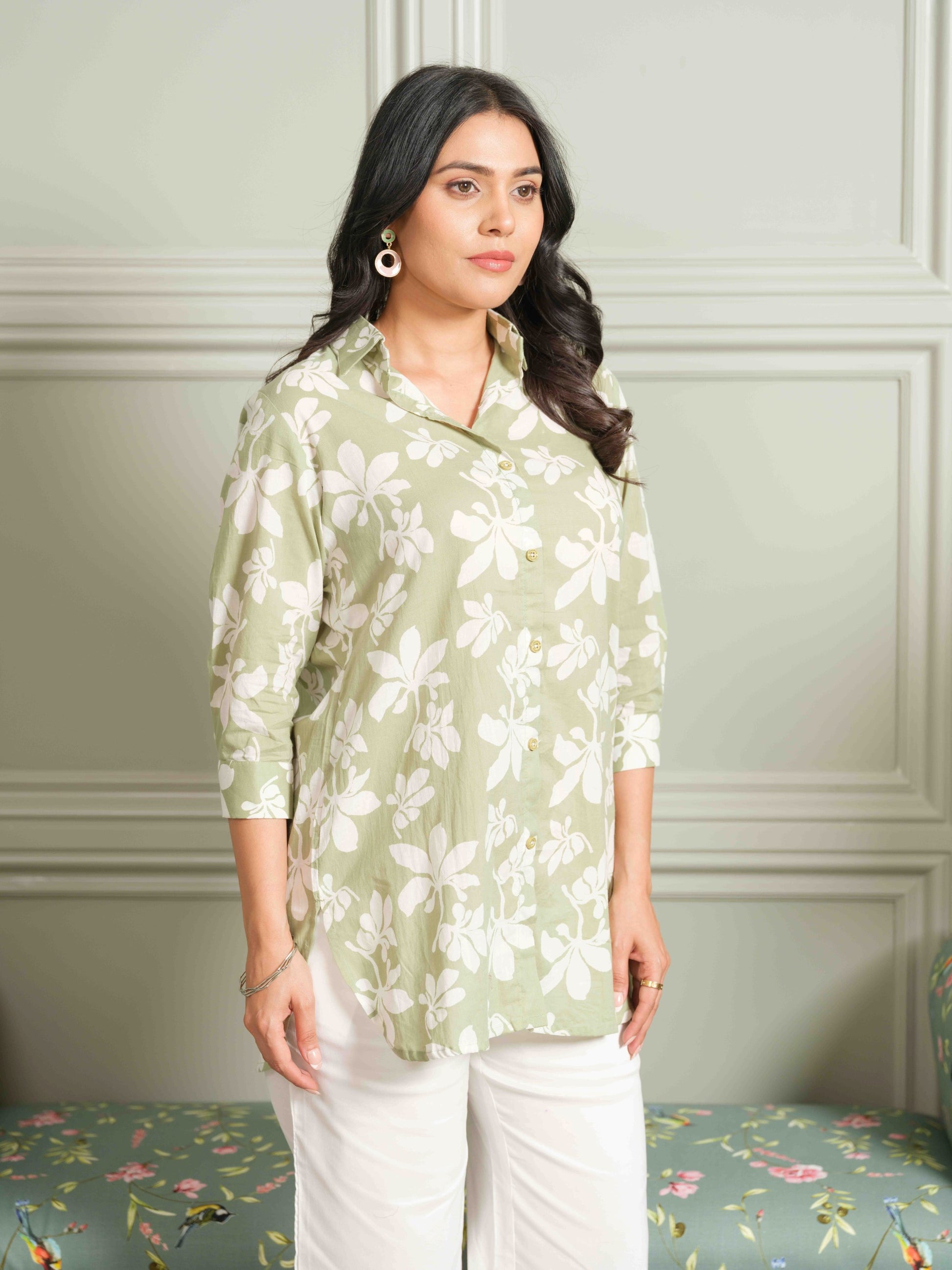 Product Carousel Image 3: Summer Bloom Green Floral Top