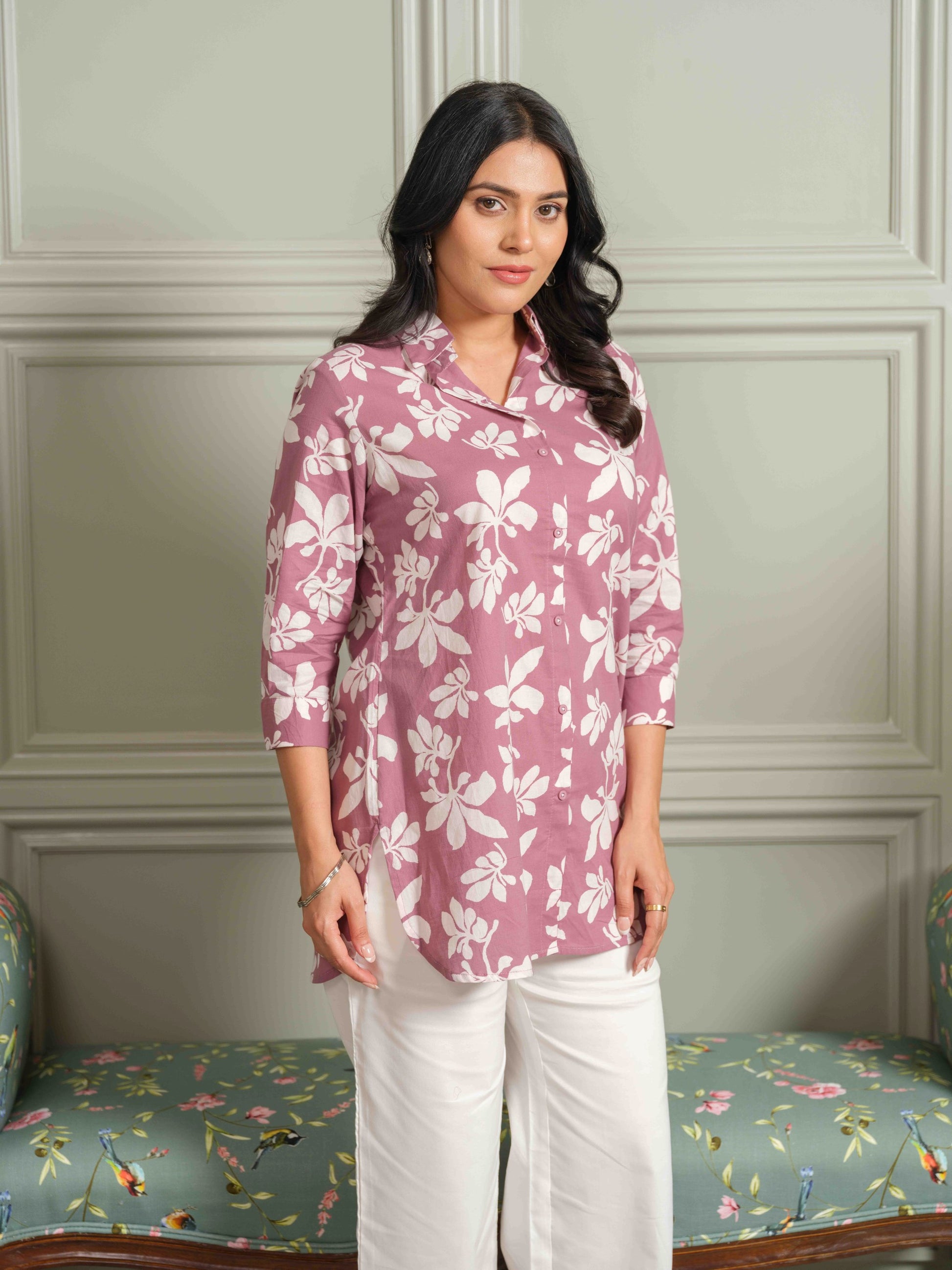 Product Carousel Image 6: Summer Bloom Purple Floral Top