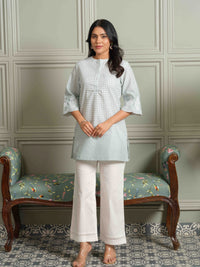 The Ombre Edit Green Check Top - Etiquette Apparel