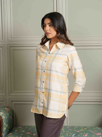 The Orange Check-Mate Top - Etiquette Apparel