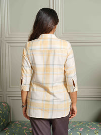 The Orange Check-Mate Top - Etiquette Apparel