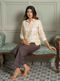 The Orange Check-Mate Top - Etiquette Apparel