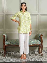 Green Floral-Play Top - Etiquette Apparel