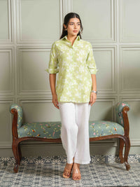 Green Floral-Play Top - Etiquette Apparel
