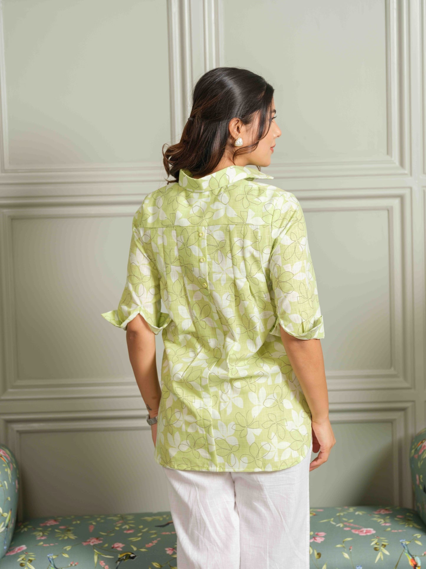Green Floral-Play Top - Etiquette Apparel