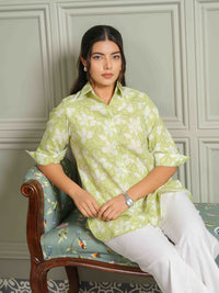 Green Floral-Play Top - Etiquette Apparel