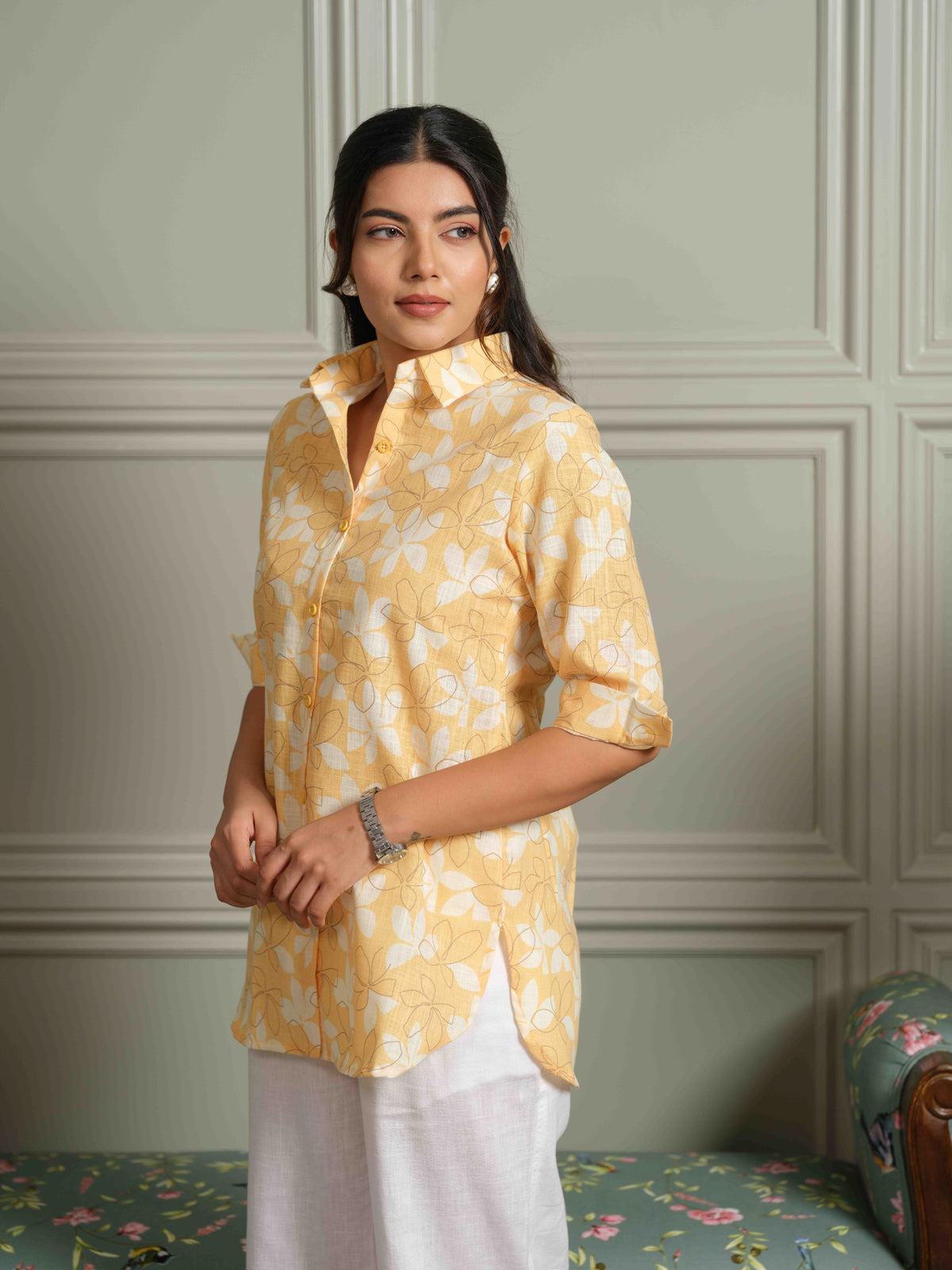 Green Floral-Play Top - Etiquette Apparel