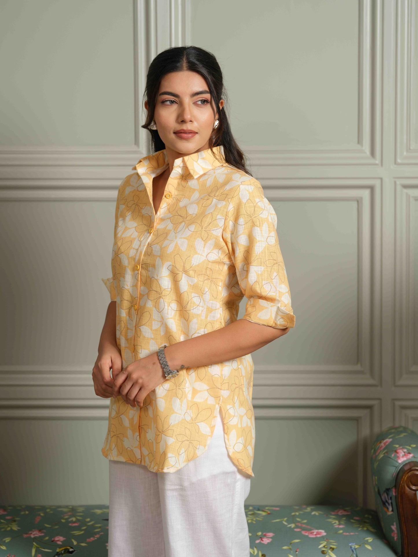 Green Floral-Play Top - Etiquette Apparel