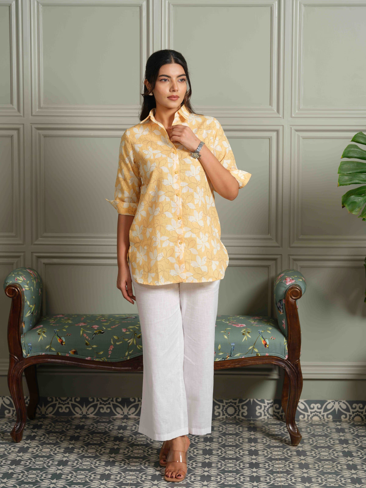 Green Floral-Play Top - Etiquette Apparel