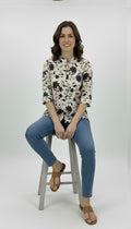 Product Carousel Image 9: Bold Black Floral Print Top