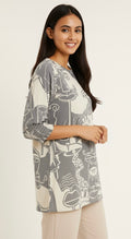 Product Carousel Image 1: Face Print Smocking Top