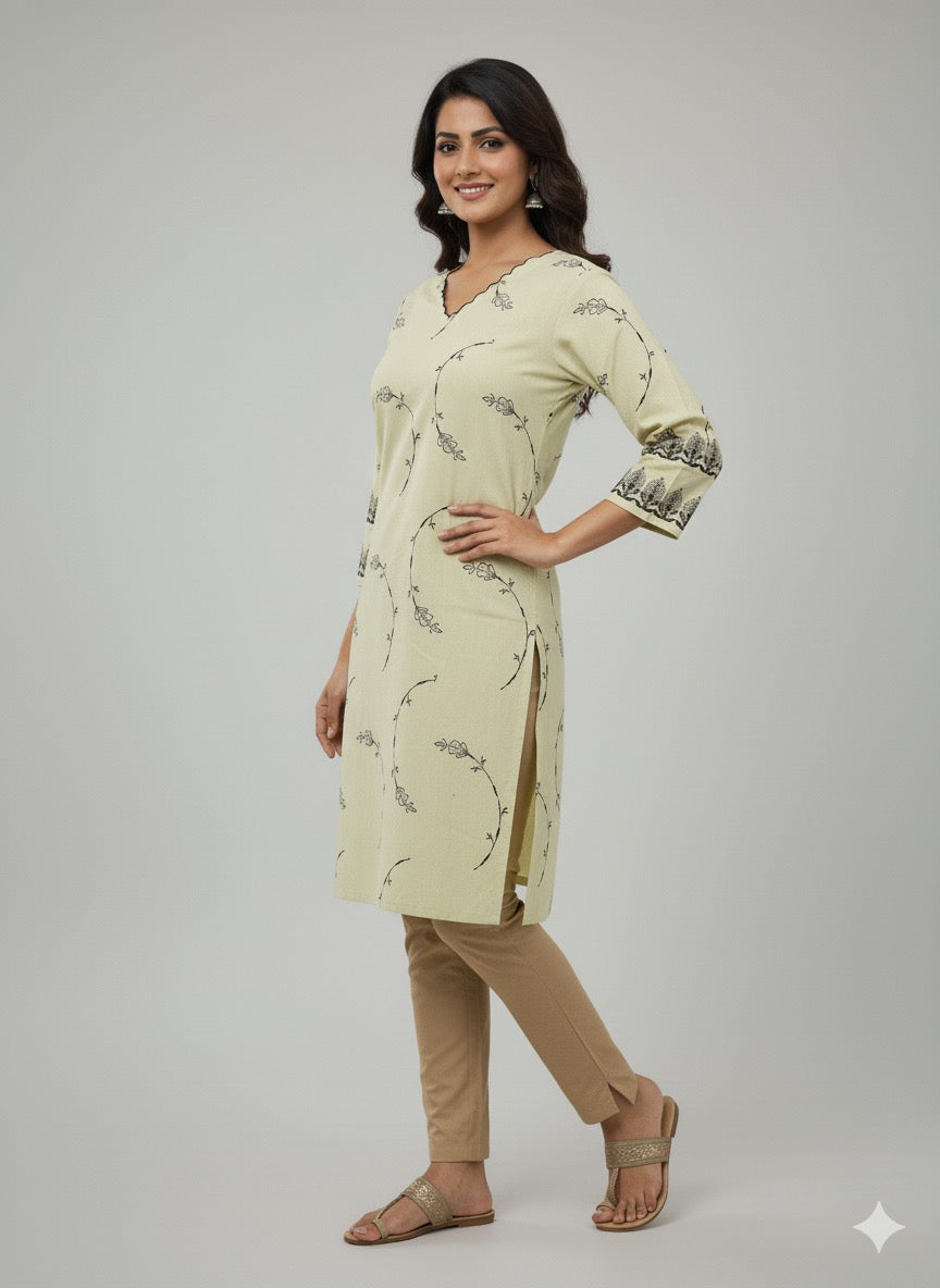 Mal All Over Embroidered Kurta - Etiquette Apparel 