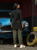 Indigo Denim Checks Top Etiquette Apparel