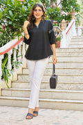 Product Carousel Image 4: Dusty Pastel Shaded Embroidered Top Off