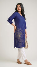 Product Carousel Image 4: When Denim Blossoms Kurta