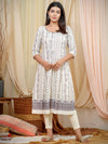 Kali Kurta With a Round Neck and Sequin Detailing at Neck Etiquette Apparel