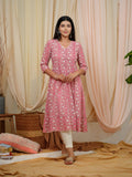 Kali Kurta With a V Neck and Lace Detailing at Neck - Etiquette Apparel 