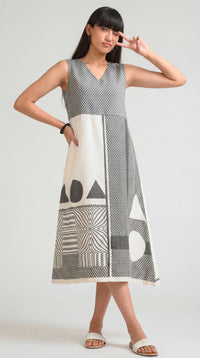 Graphic Glam Sleeveless Dress - Etiquette Apparel