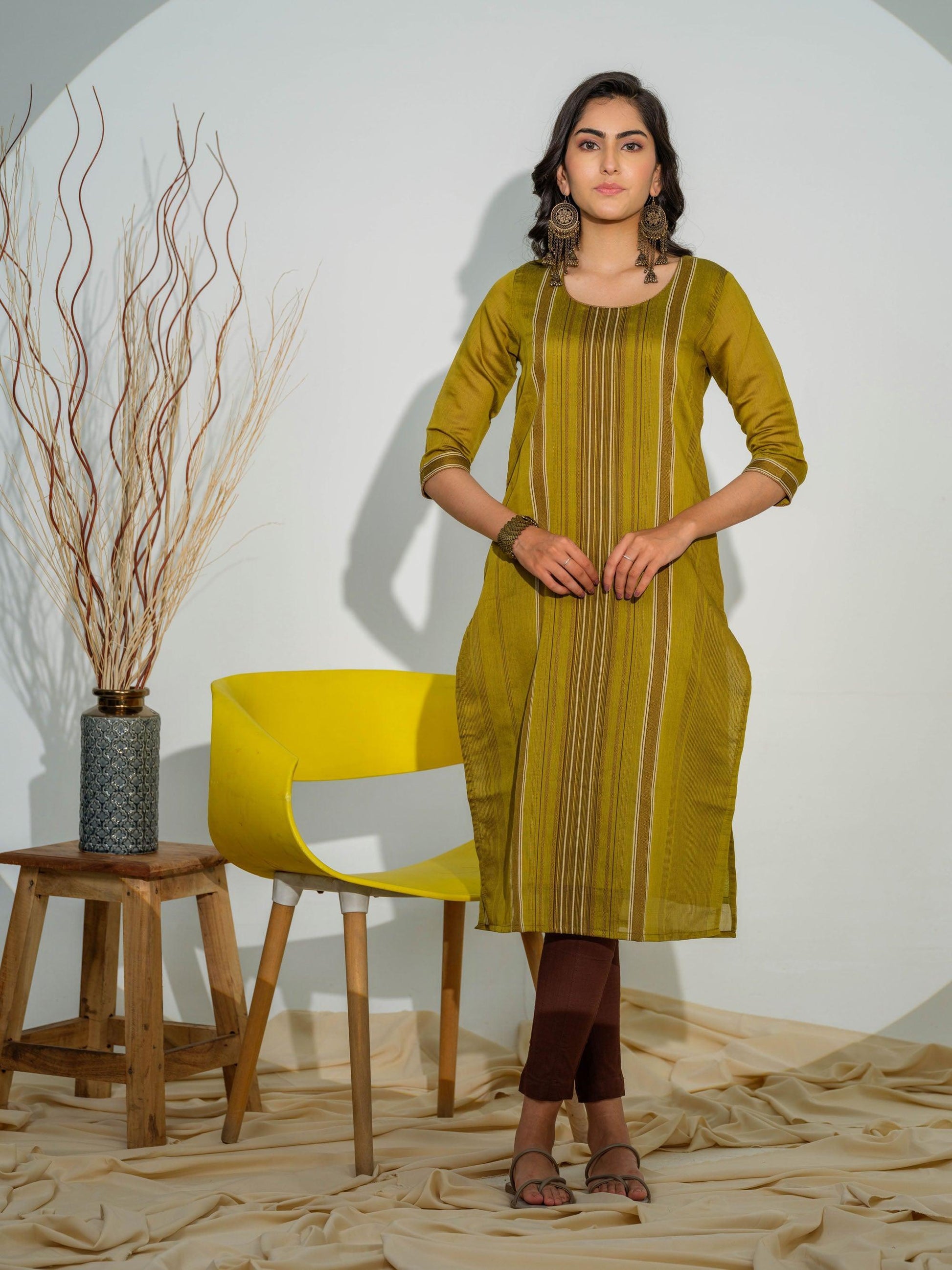 Maheshwari Stripe Kurta - Etiquette Apparel 