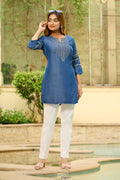 Product Carousel Image 2: The Blue Edit Denim Top