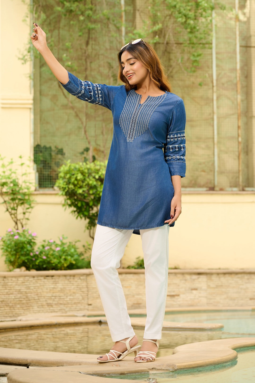 Product Carousel Image 4: The Blue Edit Denim Top