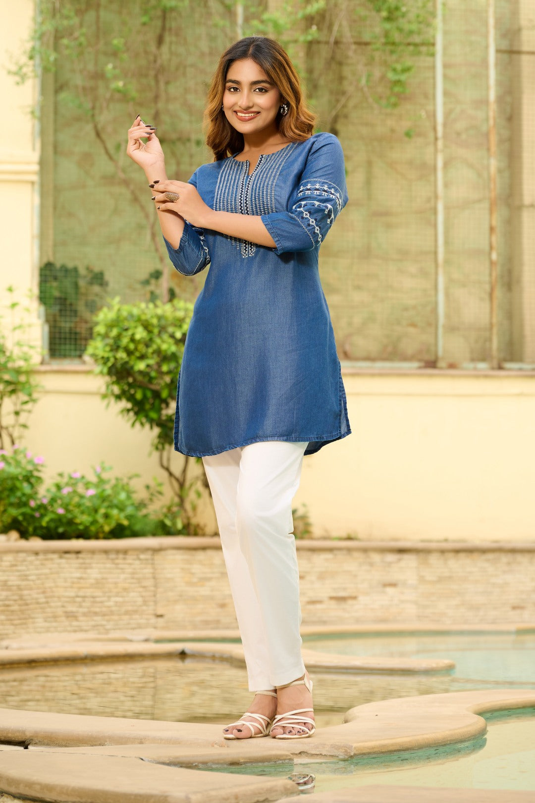 Product Carousel Image 6: The Blue Edit Denim Top