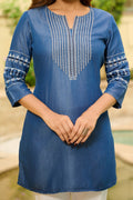 Product Carousel Image 1: The Blue Edit Denim Top