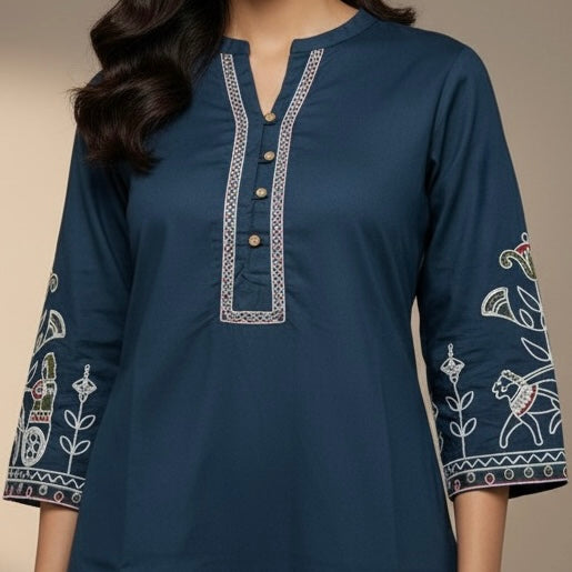 Cart Me Full Solid Coloured Kurta - Etiquette Apparel