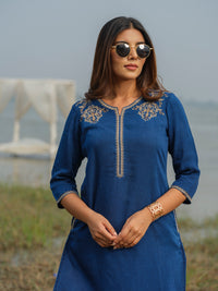 Indigo Mal Kurta - Etiquette Apparel