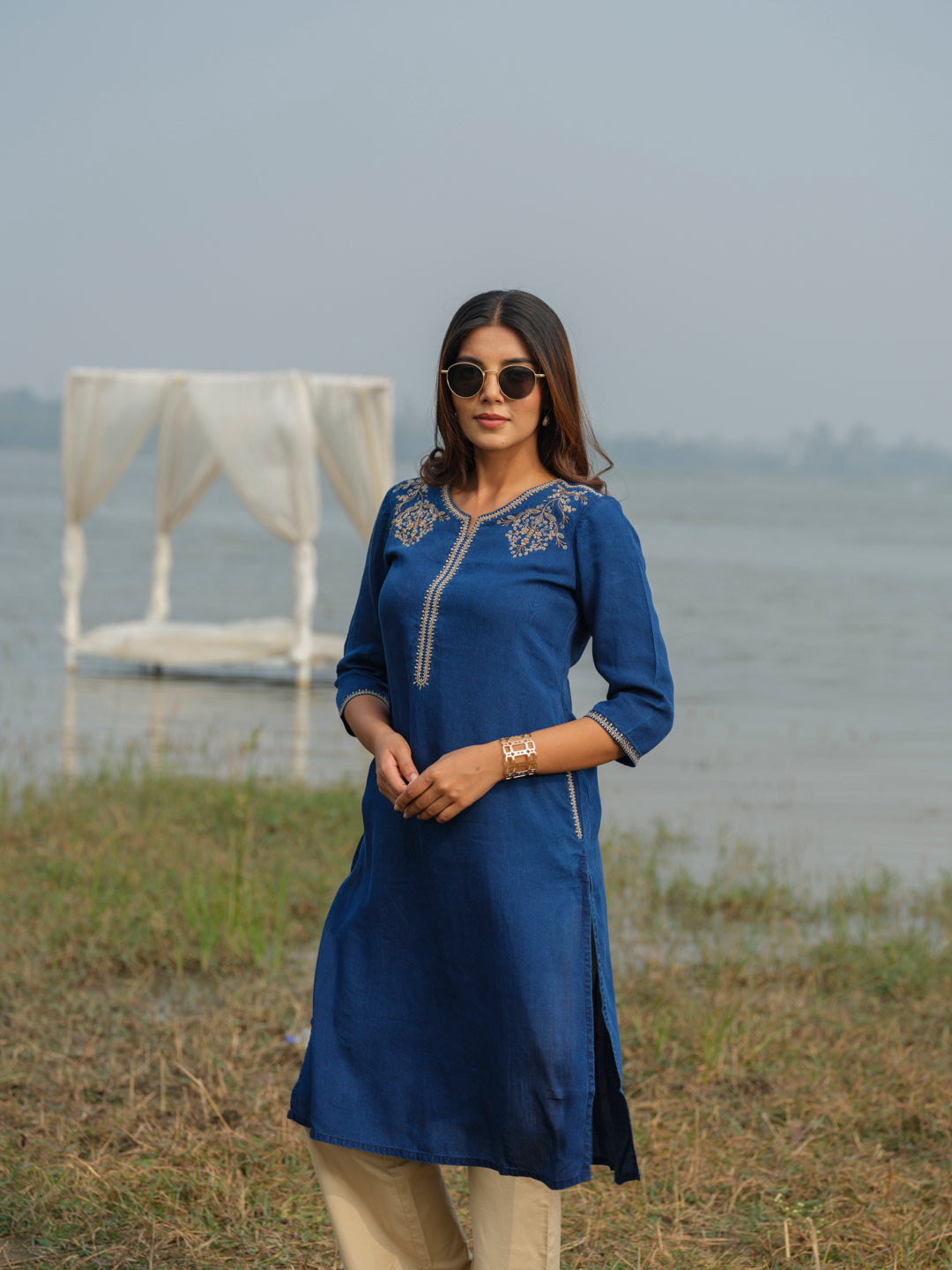 Indigo Mal Kurta - Etiquette Apparel 