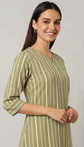 Product Carousel Image 1: Chanderi Stripe Kurta