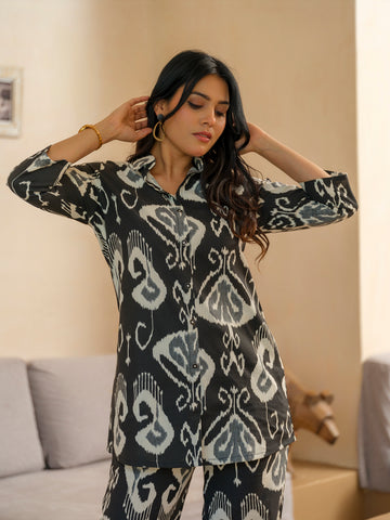 Bold Ikkat Print Co-Ord Set - Etiquette Apparel 