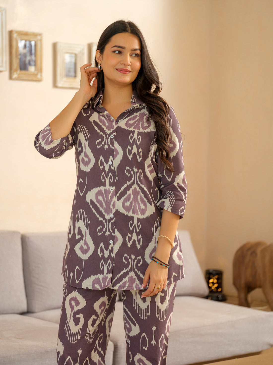 Bold Ikkat Print Co-Ord Set - Etiquette Apparel