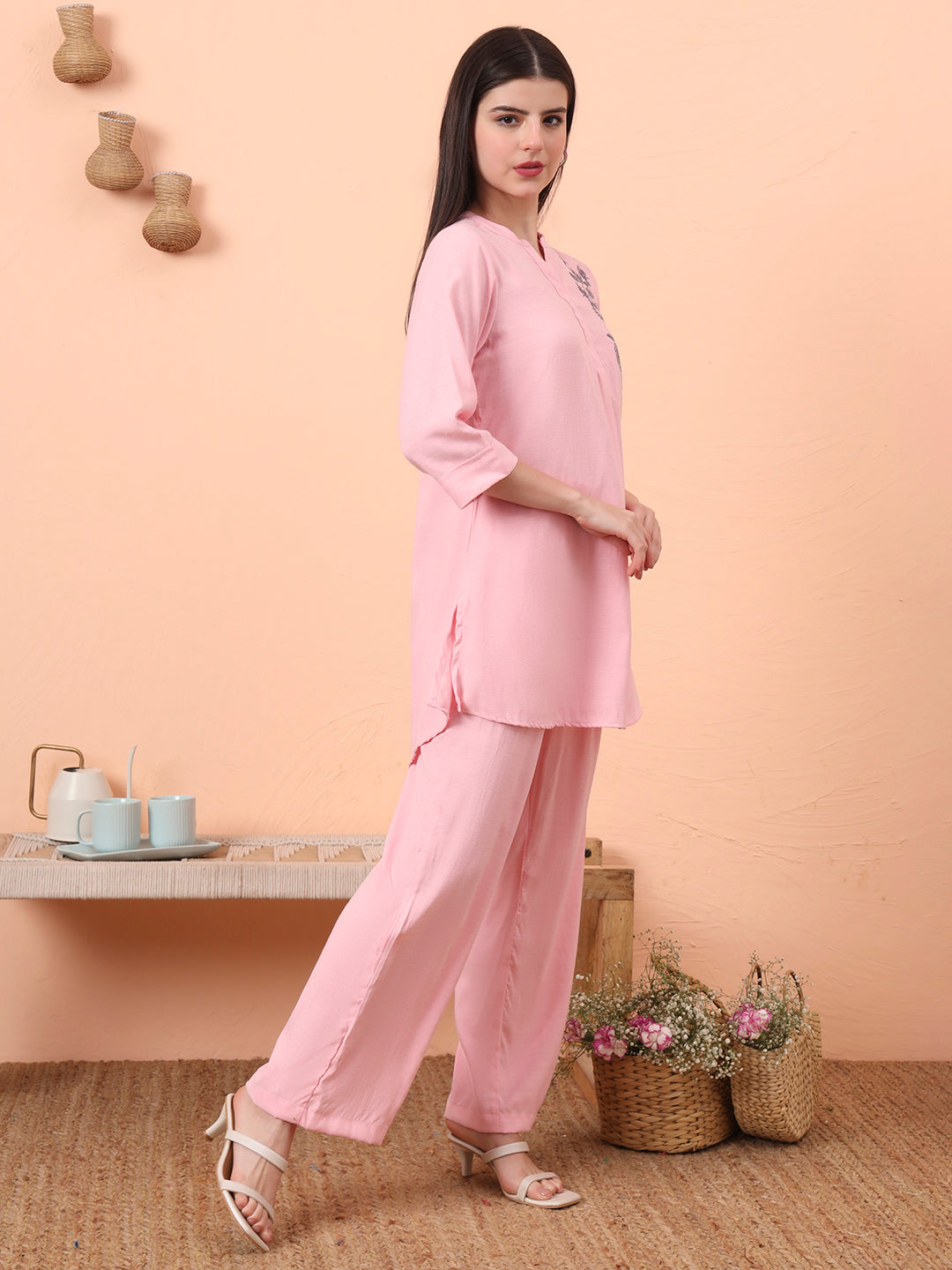 Comforting Single Tone Co-Ord Set - Etiquette Apparel