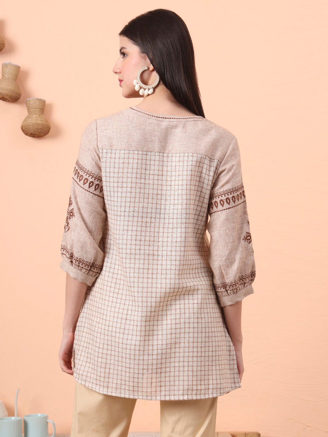 Check and Charm Short Top - Etiquette Apparel