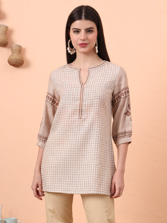 Check and Charm Short Top - Etiquette Apparel