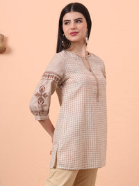 Check and Charm Short Top - Etiquette Apparel