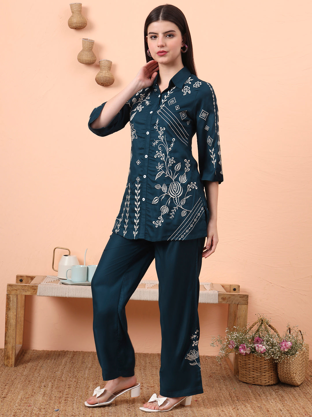 Product Carousel Image 3: Doodle Embroidered Co-ord Set
