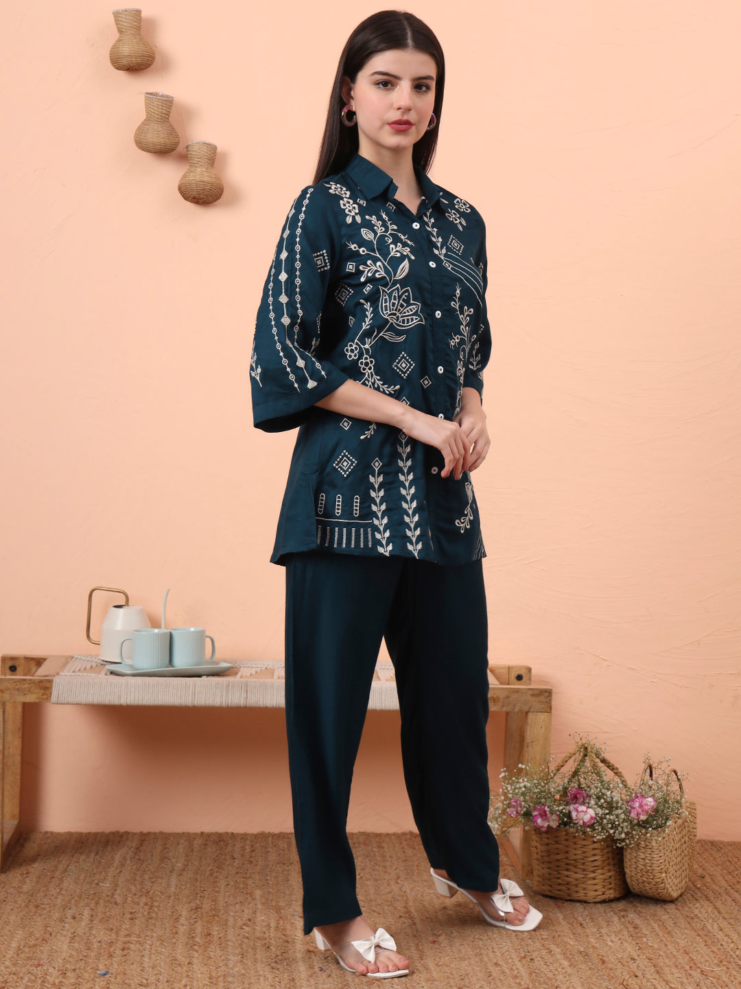 Product Carousel Image 4: Doodle Embroidered Co-ord Set
