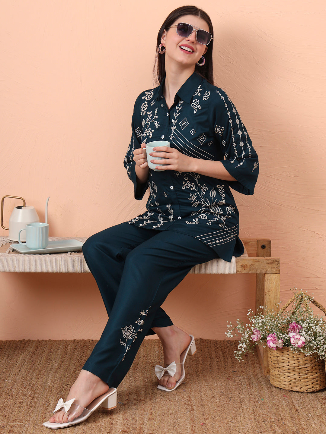 Product Carousel Image 5: Doodle Embroidered Co-ord Set